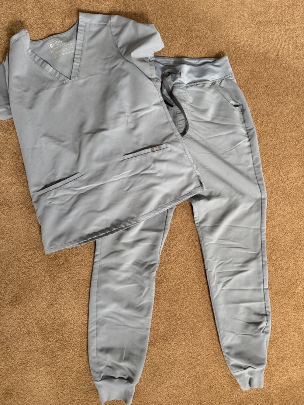 Figs dusty Blue Technical Collection Scrub Top